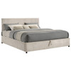 Reeves Upholstered Eastern King Lift-Top Storage Platform Bed Beige / CS-315918BGEKE