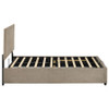Reeves Upholstered Twin Lift-Top Storage Platform Bed Tan / CS-315918TANT