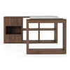 Roma - Modern Glass + Walnut Reversible Desk / VGAN-ROMA-DESK-WAL