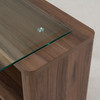 Roma - Modern Glass + Walnut Reversible Desk / VGAN-ROMA-DESK-WAL