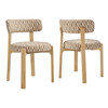 Marsha Retro Upholstered Fabric Dining Chairs Set of 2 by Modway / EEI-7815
