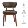 Daphne Vegan Leather Dining Chairs Set of 2 by Modway / EEI-7816