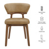 Daphne Vegan Leather Dining Chairs Set of 2 by Modway / EEI-7816