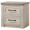 Nevado Farmhouse 2-Drawer Nightstand Grey and Weathered Taupe / CS-225192