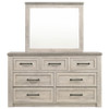 Nevado Farmhouse 7-Drawer Dresser and Beveled Mirror Set / CS-225193M