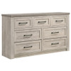 Nevado Farmhouse 7-Drawer Dresser Grey and Weathered Taupe / CS-225193