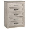 Nevado Farmhouse 5-Drawer Chest Grey and Weathered Taupe / CS-225195