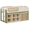 Evren Twin Storage Loft Bed 4-piece Set with Chest and Bookcases Tri-Tone / CS-460619-SET