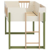 Evren Twin Storage Loft Bed 4-piece Set with Chest and Bookcases Tri-Tone / CS-460619-SET