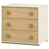 Evren 3-drawer Chest with Olive Wood Knobs Tri-Tone / CS-460625