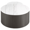 Lowe 2-Piece Round Marble Top Nesting Coffee Table Set Charcoal / CS-700940