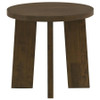Strouse Contemporary Round End Table in Dark Walnut / CS-706547