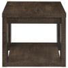Pavone Transitional Square End Table with Lower Shelf Dark Rustic Mango / CS-706627