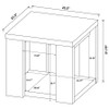 Pavone Transitional Square End Table with Lower Shelf Dark Rustic Mango / CS-706627