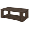 Pavone Rectangular Coffee Table with Open Lower Shelf Dark Rustic Mango / CS-706628