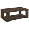 Pavone 3-Piece Coffee and End Table Set with Open Shelves Dark Rustic Mango / CS-706628-S3