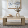 Pavone Transitional Rectangular Coffee Table with Open Lower Shelf Latte / CS-706648