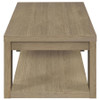 Pavone Transitional Rectangular Coffee Table with Open Lower Shelf Latte / CS-706648