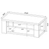 Pavone Transitional Rectangular Coffee Table with Open Lower Shelf Latte / CS-706648