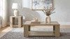 Pavone Transitional Rectangular Coffee Table with Open Lower Shelf Latte / CS-706648