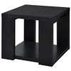Pavone 3-Piece Transitional Coffee and End Table Set with Shelves Black / CS-706638-S3