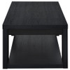 Pavone 3-Piece Transitional Coffee and End Table Set with Shelves Black / CS-706638-S3