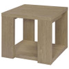 Pavone Transitional Square Storage End Table with Open Lower Shelf Latte / CS-706647