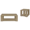 Pavone 2-Piece Transitional Coffee and End Table Set with Shelves Latte / CS-706648-S2