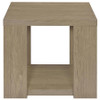 Pavone 2-Piece Transitional Coffee and End Table Set with Shelves Latte / CS-706648-S2