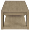 Pavone 2-Piece Transitional Coffee and End Table Set with Shelves Latte / CS-706648-S2