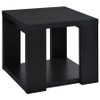 Pavone 2-Piece Transitional Coffee and End Table Set with Shelves Black / CS-706638-S2