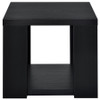Pavone 2-Piece Transitional Coffee and End Table Set with Shelves Black / CS-706638-S2