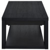 Pavone 2-Piece Transitional Coffee and End Table Set with Shelves Black / CS-706638-S2