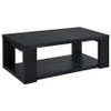Pavone Transitional Rectangular Coffee Table with Open Lower Shelf Black / CS-706638