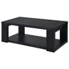 Pavone Transitional Rectangular Coffee Table with Open Lower Shelf Black / CS-706638