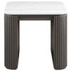 Lior 2-Piece Rectangular Marble Top Coffee and End Table Set Charcoal / CS-710938-S2