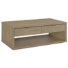 Ingram 2-Drawer Rectangular Coffee Table with Open Shelf Latte / CS-710978