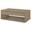 Ingram 2-Drawer Rectangular Coffee Table with Open Shelf Latte / CS-710978
