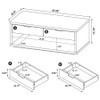 Ingram 2-Drawer Rectangular Coffee Table with Open Shelf Latte / CS-710978