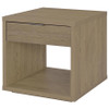 Ingram Square End Table with Drawer and Open Shelf Latte / CS-710977
