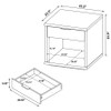 Ingram Square End Table with Drawer and Open Shelf Latte / CS-710977
