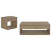 Ingram 2-Piece Coffee and End Table Set with Storage Latte / CS-710978-S2
