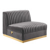Sanguine 7-Piece Channel Tufted Performance Velvet Left-Facing Modular Sectional Sofa by Modway / EEI-5840