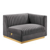 Sanguine 7-Piece Channel Tufted Performance Velvet Left-Facing Modular Sectional Sofa by Modway / EEI-5840