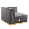 Sanguine 7-Piece Channel Tufted Performance Velvet Left-Facing Modular Sectional Sofa by Modway / EEI-5840