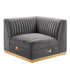 Sanguine 7-Piece Channel Tufted Performance Velvet Left-Facing Modular Sectional Sofa by Modway / EEI-5840
