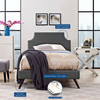 Corene Fabric Twin Platform Bed with Round Splayed Legs by Modway / MOD-5943