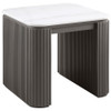 Lior 3-Piece Square Marble Top Coffee and End Table Set Charcoal / CS-710948-S3