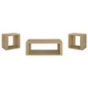 Alsina 3-Piece Coffee and End Table Set Greige / CS-711018-S3