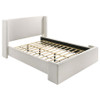 Alamosa Queen Boucle Upholstered Wingback Platform Bed White / CS-310078QN